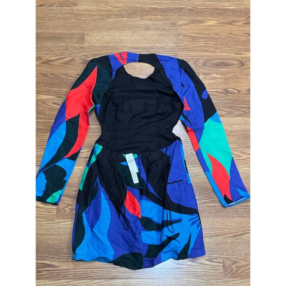 THE WOLF GANG LOLITA CUT OUT MINI DRESS in SPLICE Multicolor abstract medium - Picture 12 of 13